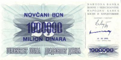 Bosznia-Hercegovina 10db klf modern bankjegy, benne "novcsani bon" T:I