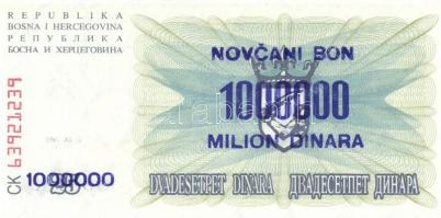 Bosznia-Hercegovina 10db klf modern bankjegy, benne "novcsani bon" T:I