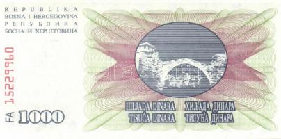 Bosznia-Hercegovina 10db klf modern bankjegy, benne "novcsani bon" T:I