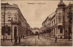 1918 Temesvár, Timisoara; Dózsa utca, Dózsa udvar / street view (felületi sérülés / surface damage)