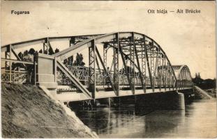 1917 Fogaras, Fagaras; Olt hídja. Fleissig Jakab és fia kiadása / Alt Brücke / bridge (EK)