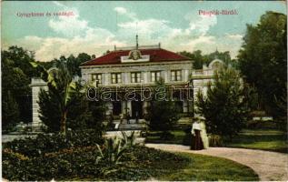 1909 Püspökfürdő, Szentlászlófürdő, Baile 1 Mai (Nagyvárad, Oradea); Gyógyterem és vendéglő. Rákos Vilmos kiadása / spa, restaurant (kis szakadás / small tear)