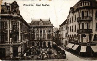 1917 Nagyvárad, Oradea; Royal kávéház, fogorvos, Duna biztosító, Koch üzlete / café, dentist, insurance company, shops (EM)
