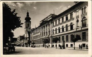 1943 Kolozsvár, Cluj; Unitárius kollégium a templommal / Unitarian boarding school with church