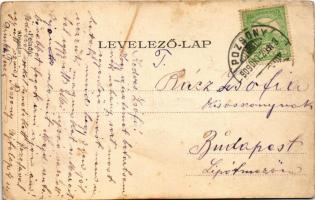 1909 Pozsony, Pressburg, Bratislava; Vásártér, villamos. Neffe J. kiadása / Marktplatz / market squa...