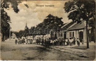 1916 Vedrőd, Voderady; Fő utca. Fogyasztási Szövetkezet kiadása / main street (fl)