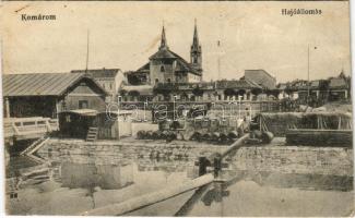 1914 Komárom, Komárno; Hajóállomás. L.H. Pannonia / ship station (EK)