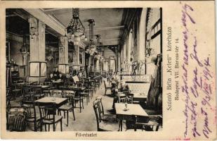 1914 Budapest VII. Szántó Béla Keleti kávéháza, belső vendégekkel és pincérekkel. Baross tér 14. Biró Pál fényképészeti intézetéből (EK)