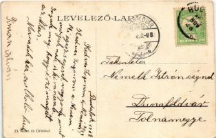 1908 Budapest XXII. Budafok, Kossuth Lajos utca, Kő és könyvnyomda, Bleicher Ferenc üzlete. Kohn és ...