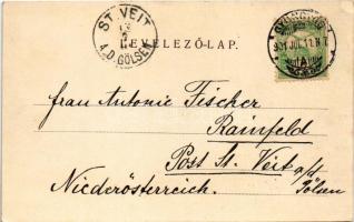 1901 Gyöngyös, Fő tér, üzlet. Bendl Károly kiadása (EK)