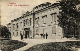 1915 Várpalota, Honvéd tisztilak parancsnokság, K.u.K. katonák. Filszeker Miklós kiadása (EK)