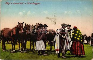 Hortobágy, kép a lóvásárból a Hortobágyon, magyar folklór (fl)