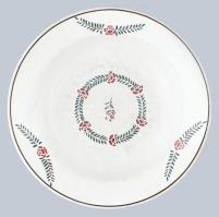 Antik kézzel festett népi fajansz tányér, jelzés nélkül, kopásokkal, d: 23 cm