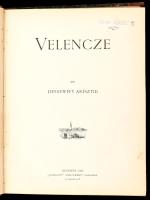 Dessewffy Arisztid: Velencze, Bp., 1896, Kosmos Műintézet, VII+(1)+195+(1) p. Szövegközi és egészold...