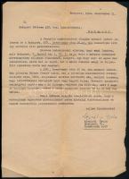 1946 Bp., II. világháborúban tönkrement és kiégett Rudolf téri lakás miatti lakás igénylés kérelem, gépirat, hajtásnyomokkal, kisebb szakadásokkal