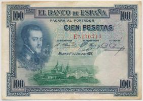 Spanyolország 1925. 100P T:III Spain 1925. 100 Pesos C:F Krause P#69c