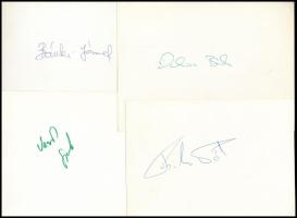 cca 1980 5 db fotó a Fradi (FTC) labdarúgócsapatának mérkőzéseiről, közte négy a hátoldalon egy-egy ...