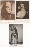 SZÍNÉSZNŐK - 5 db régi képeslap / ACTRESSES - 5 pre-1945 postcards