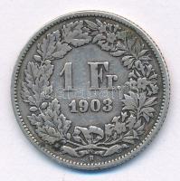 Svájc 1903B 1Fr Ag T:3  Switzerland 1903B 1 Franc Ag C:F Krause KM#24