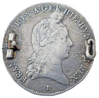 Osztrák Németalföld 1797B 1/4 Koronatallér Ag "II. Ferenc" T:3 kitűzővé alakítva, tűhiány  Austrian Netherlands 1797B 1/4 Kronenthaler Ag "Franz II" C:F refurbished as badge, missing needle Krause KM# 60