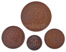 Orosz Birodalom 1911. 1/2k Cu + 1k Cu + 2k Cu + 5k Cu T:2-3 Russian Empire 1911. 1/2 Kopeck Cu + 1 K...