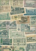 Ausztria 511db főleg klf szükségbankjegy tétel, sok sorral T:I (túlnyomó többsége), II (kevés)