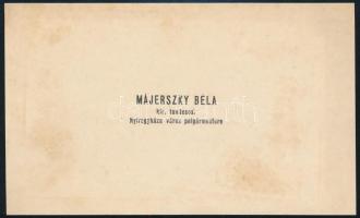 1913 Májerszky Béla (1845-1919), 1902-1915 között Nyíregyháza polgármestere autográf gratuláló sorai egy kitüntéshez saját névjegykártyáján