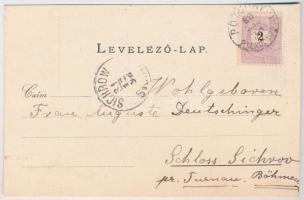 1898 (Vorläufer) Pozsony, Pressburg, Bratislava; Részlet a ligetből. Angermayer Károly kiadása, Mont...