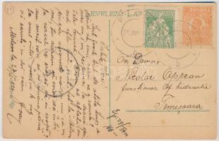 1924 Arad, Andrássy tér, Neumann M. ruhatelepe, Központi divatáruház üzlete, Fehér Kereszt szálloda,...