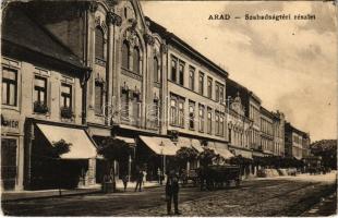 1909 Arad, Szabadság tér, üzletek / square, shops (EK)