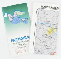 Magyarország postai irányítószámai, nagyméretű térkép, melléklettel (névjegyzék), jó állapotban, 111x74 cm