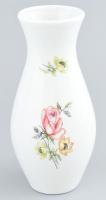 Witeg Kőporc virágmintás porcelán váza, jelzett, hibátlan, m: 20,5 cm