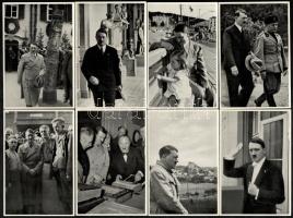 cca 1935-1940 22 db Adolf Hitler cigaretta gyűjtőkép, 12x8 cm / Adolf Hitler Nazi propaganda cigaret...