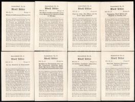 cca 1935-1940 22 db Adolf Hitler cigaretta gyűjtőkép, 12x8 cm / Adolf Hitler Nazi propaganda cigaret...