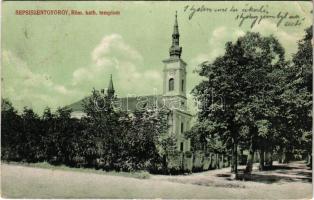 1917 Sepsiszentgyörgy, Sfantu Gheorghe; Római katolikus templom. Benkő Mór kiadása / Catholic church (EK)