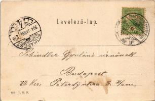 1904 Szatmárnémeti, Szatmár, Satu Mare; Színház. Hollósi felvétele. L.D.F. 132. / theatre (kis szaka...