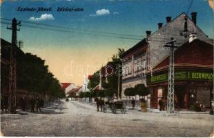 1917 Szatmárnémeti, Szatmár, Satu Mare; Rákóczi utca, Beer Miklós üzlete / street view, shop (r)