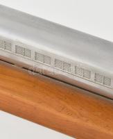 Ganz-Mávag. Mozdony-, Vagon és Gépgyár Budapest. Alumínium, fa talapzaton, 2db, egyik jelzett, h: 25...