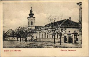 Perlasz, Perlez; templom. Markus Boskovitz kiadása / church (fa)