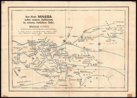 cca 1890-1910 Der Fluss Maqua nebst seinen Zuflüssen in seinem östlichen Teile / A Maqua folyó és mellékfolyóinak térképe (Kongó, Afrika), 1 : 1.330.000, kissé foltos, 33,5x24 cm