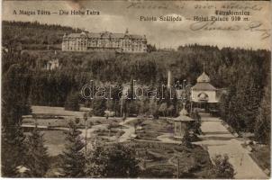 1917 Tátralomnic, Tatranská Lomnica (Magas-Tátra, Vysoké Tatry); Palota szálloda. Kuszmann gyula kiadása / Hotel Palace (EK)
