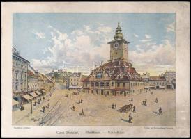 cca 1900-1910 Brassó (Brasov, Kronstadt), album 12 db színes képpel (Raidl Sándor festményeinek repr...