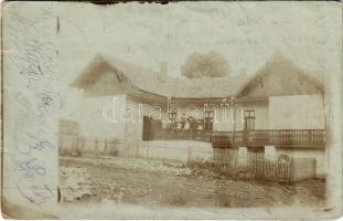 1910 Dés, Dej; ház / house. photo (szakadás / tear)