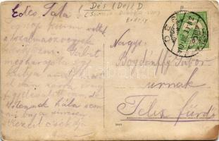 1910 Dés, Dej; ház / house. photo (szakadás / tear)