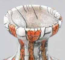 Iparművészeti Gorka váza, kerámia, jelzés nélkül, hibátlan, m: 16,5cm