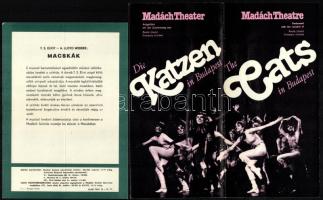 1983 A Macskák c. musical magyarországi ősbemutatója a Madách Színházban, 1983. márc. 25., kétoldala...