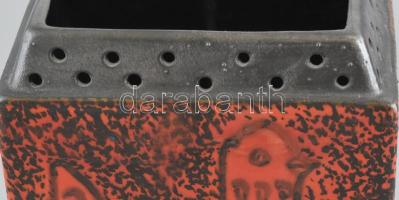 Tófej, madaras kaspó, hibátlan, m: 20 cm