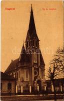 1911 Nagyvárad, Oradea; Evangélikus templom. W.L. (?) 2. / Lutheran church (EK)