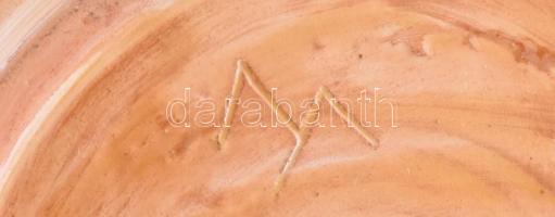 VV jelzéssel: Retró kerámia tál, hibátlan, d: 22 cm