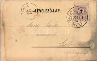 1899 (Vorläufer) Buziás, Buziásfürdő, Baile Buzias; Gyógyliget, Deák Ferenc pihenője. Kossak József ...